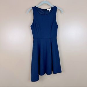 Monteau Navy Blue Asymmetrical Hem Punk Skater Dress XS